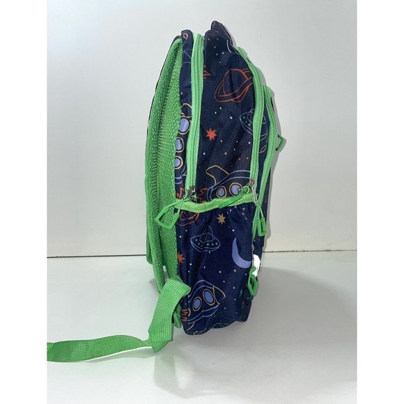 Crckt 2 Piece Set Boys Backpack & Lunch Bag Space Design With Green Lining - Picture 3 of 6